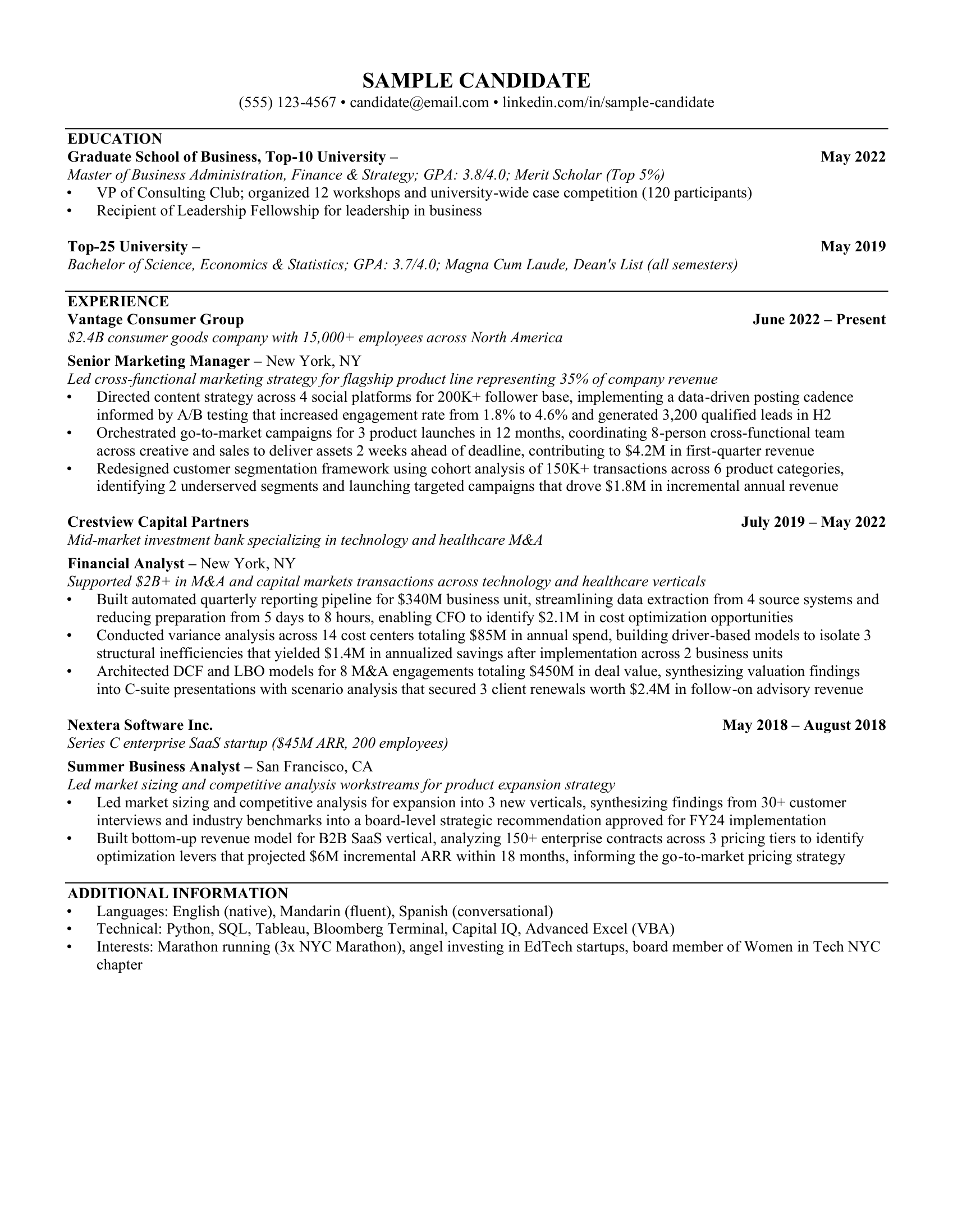 Sample resume Word document